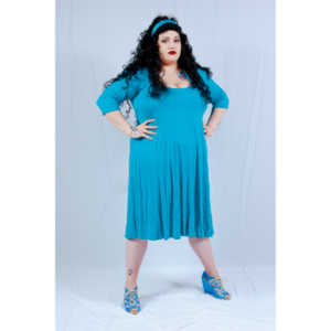 Dorian cosplaying as Deanna Troi from Star trek TNG.